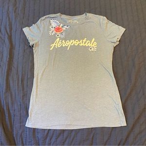 Girls Aeropostale Embroidered Flower T-shirt Size L